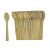 Cucharas de Bambu 17 cm 100 uni Biodegradables.