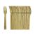 Tenedores de Bambu 17 cm 100 uni Biodegradables.