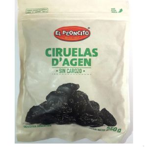 Ciruelas D'Agen Sin Carozo El Peoncito 24 x 250 g.