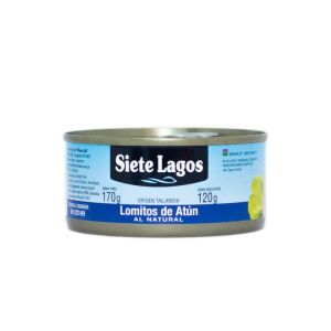 Lomitos De Atún Al Natural Siete Lagos 48 x 170 g.