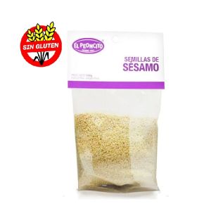 Semilla De Sesamo Pelado Blanco El Peoncito 20 x 100 g. SIN TACC