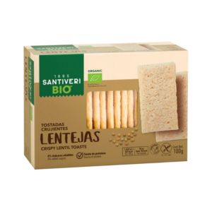 Galletas tipo tostadas con Harina de Lenteja Santiveri 9X100g